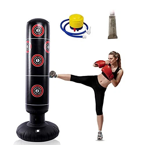 Inflatable Kids Punching Bag63 inch Punching Boxing Bag for Immediate BounceU...