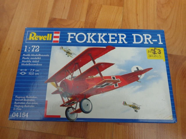 Maquette Avion REVELL Fokker DR-1 - Échelle 1/72, Référence 4154, Année 1984, Sous Sachet Scellé