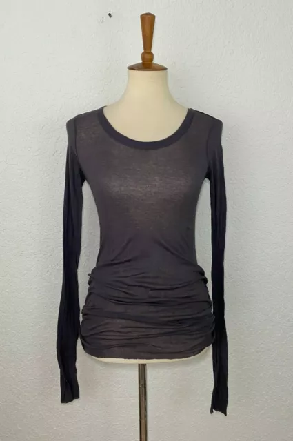 Rick Owens Womens Biker Round Neck Long Sleeve Top Dirt As Sample Size Small