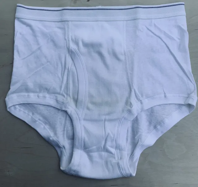 Vintage Dutchmaid Mens Briefs Underwear Size Large White USA Made NOS