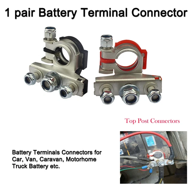Car Battery Cable Terminal Clamps Connect Corrosion Resistance Negative&Positive