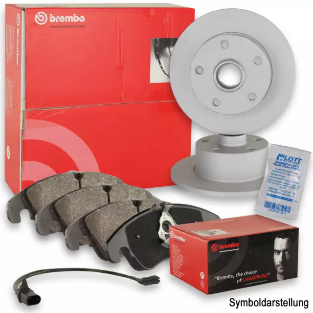 Brembo Bremsscheiben Ø280mm + Beläge hinten + WaKo für BMW 2er Grand Tourer Mini