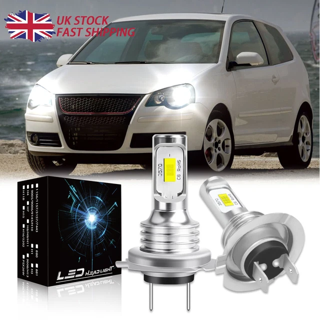 For VW Polo 9N 9N3 2001-2009 2x H7 Kit Car LED Headlight Bulbs Xenon WHITE 6000K