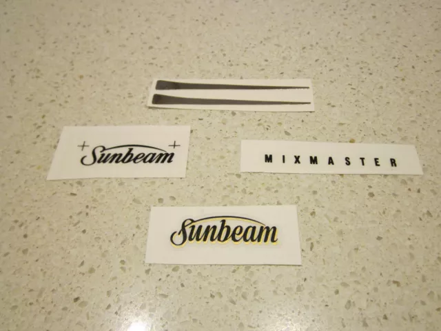 Sunbeam Mixmaster decal & replacement parts for older A12 & A24 model machines.