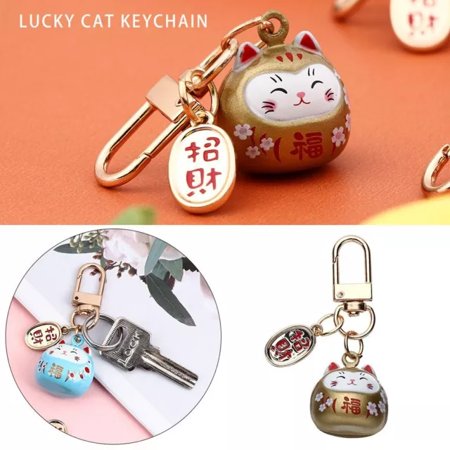 Bag Charm Cute Lucky Cat Keychains Key Chains Cartoon Keychain Pendant Keyring
