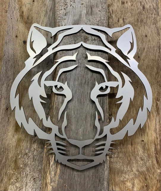 Tigerkatze Stahl Wandkunst Haus Garten Dekor Grosser Katzenkopf Geschenk Gross