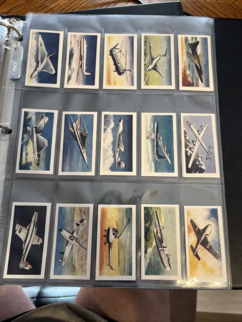 1958 25 Card COMPLETE SET OF  WILLOW TEA  CARDS - AIRCRAFT OF THE WORLD MINT