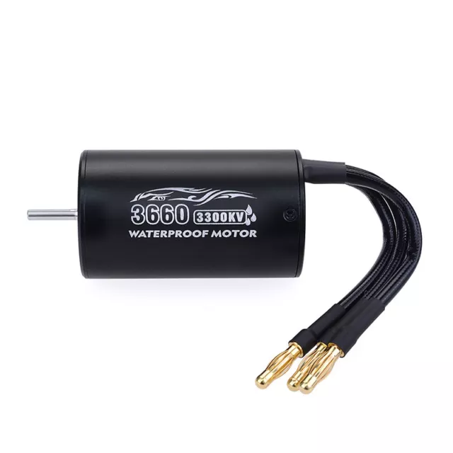 3660 3300KV Brushless Sensorless Waterproof Motor 3.175mm For 1/8RC Off-road Car