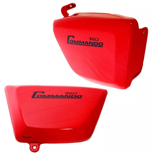 Tool Box Oil Tank Side Panel Red Paint For Norton Commando Fastback 750 @UK
