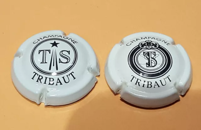  2 capsules de champagne TRIBAUT N°1 et 9 cote 7