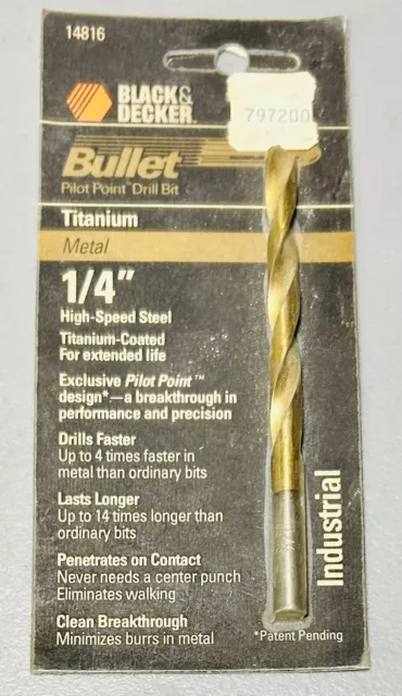 Black & Decker - 18 Piece Bullet Drill Bit Set With Pilot Point Tip Design  - NIP