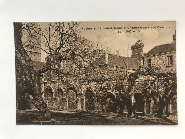 Rochester Cathedral. Ruins Of Chapter House.  Postcard.