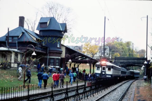 Vtg 90's Orig Photo Slide #9135 Locomotive Train Station   bb058