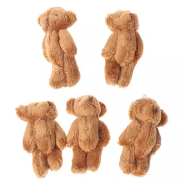 5PCS Kawaii Small Bears Plush Soft Toys Pearl Velvet Dolls Gifts Mini Teddy Bear