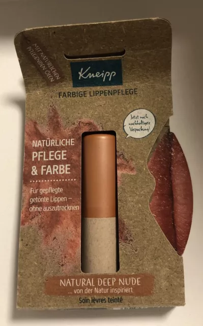 Neu Kneipp Natürliche Pflege Farbige Lippenpflege Natural Deep Nude OVP