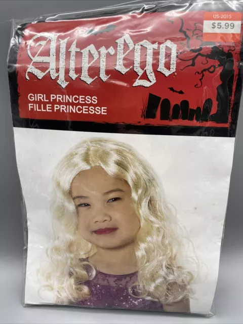 Alterego White Wig Girl Princess Halloween Costume OSFA