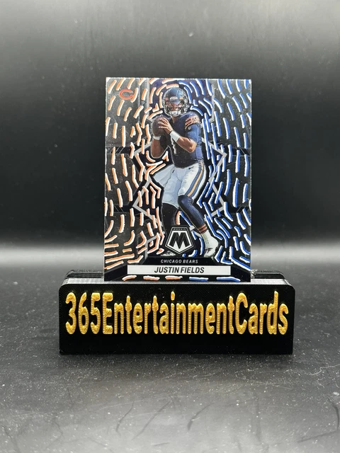 Justin Fields Custom Hand Painted Panini Mosaic Art Card - Chicago Bears 1/1