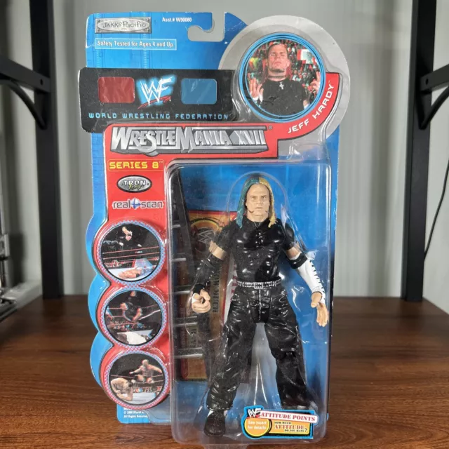 WWE Jeff Hardy Wrestle Mania XVII 2000 Series 8 Jakks Pacific