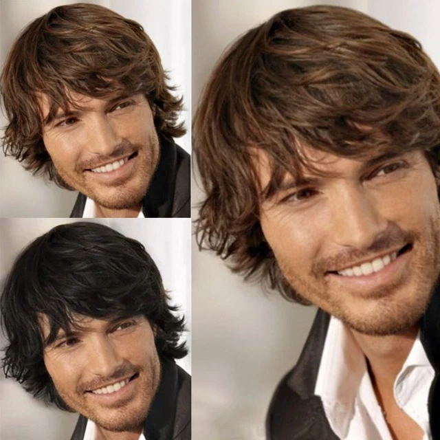 Afro Kinky Short Cosplay Synthetic Hair Full Curly Wig Short Hair Men's Wigs
