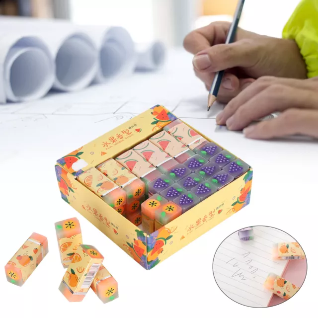 Cartoon Fruit Pattern Eraser Fragrant Cute Eraser Set For Kids Students Gift Bgs