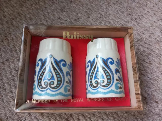 Vintage Palissy 70s Salt & Pepper Set (Royal Worcester) Boxed