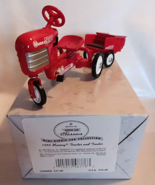 Hallmark 1999 Mini Kiddie Car Classics 1955 Murray Tractor & Trailer; MIB, NIB