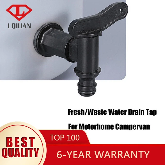 FRESH/WASTE WATER TANK Drain Tap For Motorhome/camper/boat/camper Van