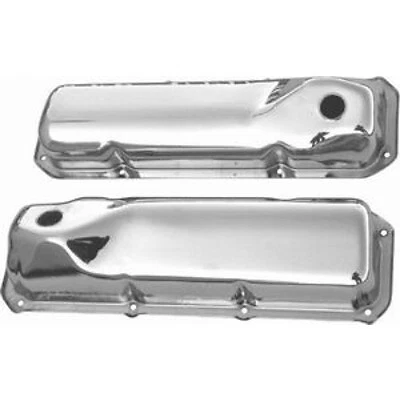 RACING POWER CO-PACKAGED Chrome Steel Valve Cover For Ford 351C-351M-400 Pair