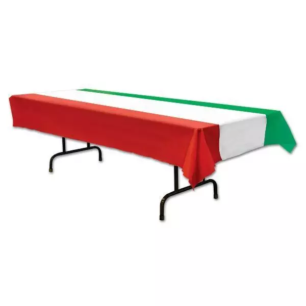 Couverture De Table - Vaisselle De Fête Mexicaine Rouge Blanc Et Vert