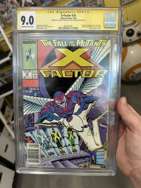 X-Factor #24 (Marvel, 1988) Signed by Walt & Louise Simonson! CGC 9.0 Newsstand