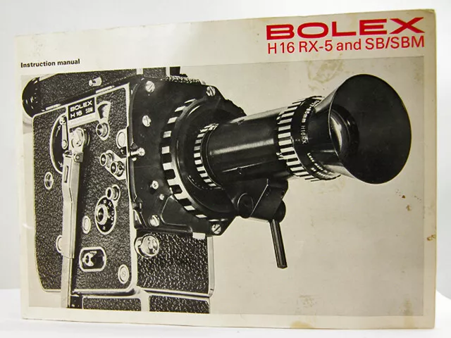 Rare BOLEX REX 5 & 5 SB 16mm Movie Camera Factory INSTRUCTION MANUAL Original