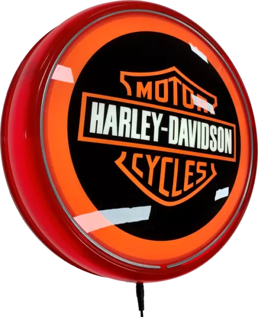 Harley Davidson Shield LED Bar Lighting Wall Sign Light Button Red Easter Gifts