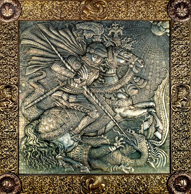 Russian Art Nouveau Vintage Ceramic Tile Rare Reproduction Fliese Majolica