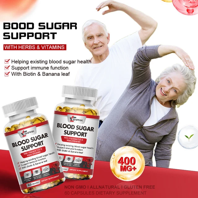 BLOOD SUGAR SUPPORT Capsules Blood Balance & Blood Pressure Supplement
