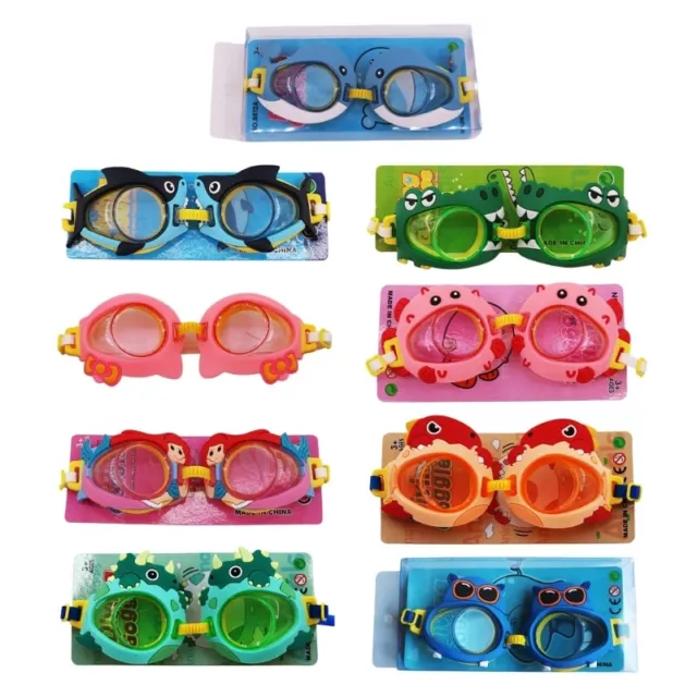 Kids Swim Goggles Cartoon Clear Views Swim Glasses Waterproofs Water Pool