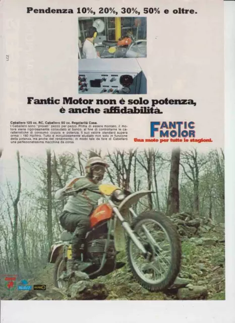 advertising Pubblicità-FANTIC MOTOR CABALLERO 125 '77-MOTOITALIANE ENDURO  EPOCA