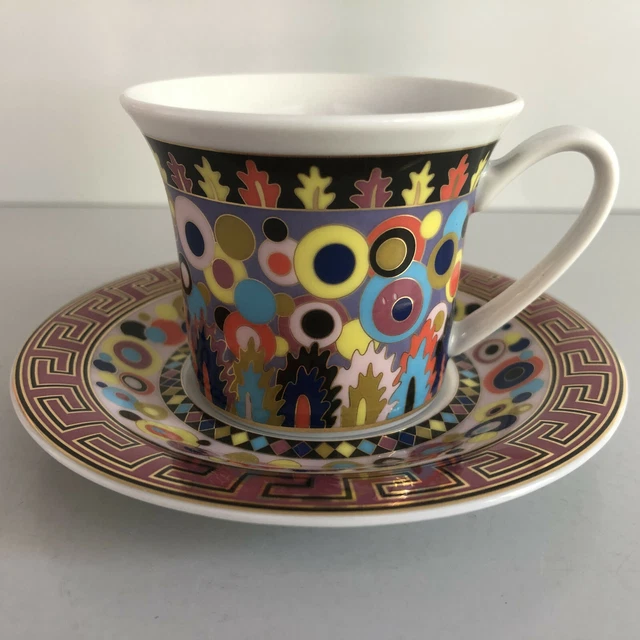 Rosenthal VERSACE Ikarus Fashion 2002 ESPRESSOTASSE 2tlg OVP Cup & Saucer (D)