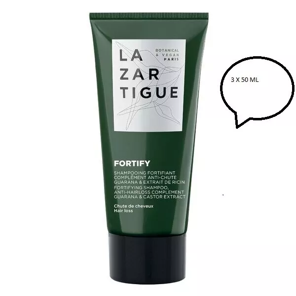 LAZARTIGUE FORTIFY Shampooing Fortifiant Complément Antichute 3 X 50ML