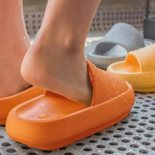 Women Summer Fashion Slippers Slide Sandals Beach High Heels Shower Thick