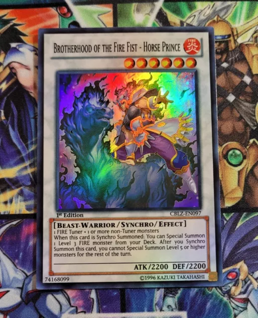 BROTHERHOOD OF THE FIRE FIST HORSE PRINCE 1st Ed Super Rare CBLZ-EN097 LP Yugioh