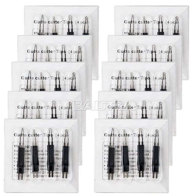 10 sets Dental Heated Gutta Cutter Tips For Gutta Percha Point Heating Cutter