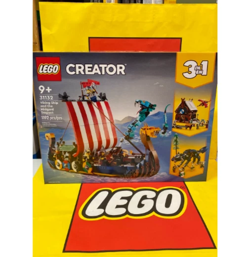 LEGO CREATOR VIKING Ship and the Midgard Serpent 31132 Building Kit ...