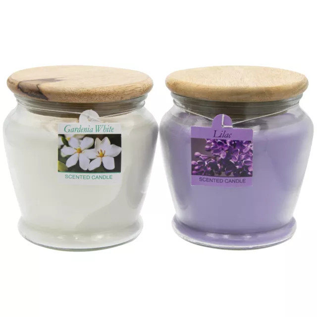 Garden Delights 12 oz. Jar Candle Set in Lilac and Gardenia