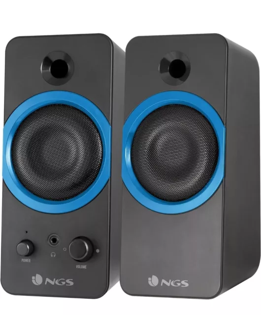 NGS GSX-200-20 W Stereo-Gaming-Lautsprecher mit starker Bassleistung,