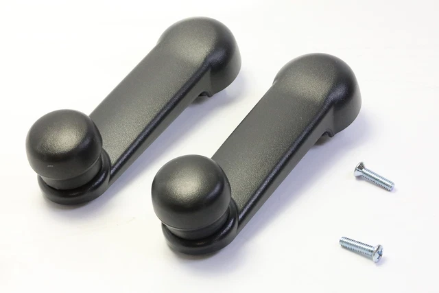 Pair Set Interior Window Crank Handle Texture Black for Explorer Mountaineer
