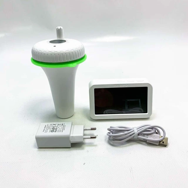 Termómetro Para Piscina Con WiFi Y Energía Solar - Monitor De Temperatura Y Humedad, App, Alarma, IP68 Resistente Agua | Ideal Para Control Remoto