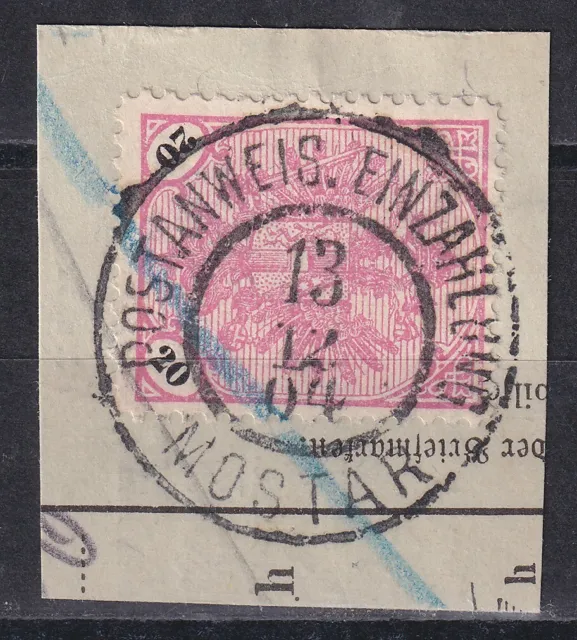 67011) Briefstück 1904 POSTANWEIS. EINZAHLUNG MOSTAR