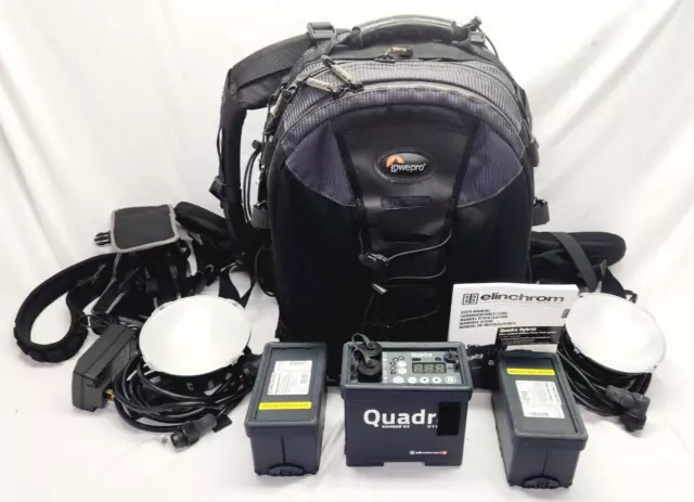 Kit y bolsa de flash híbrido Elinchrom Quadra Ranger RX Quadra - excelente estado