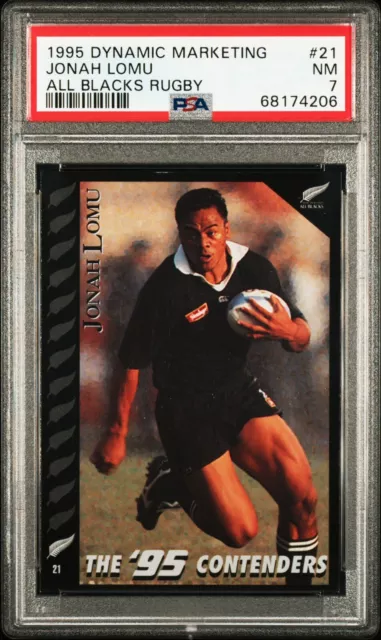 Jonah Lomu Dynamic Marketing All Blacks Rugby Psa 7 Rookie Card