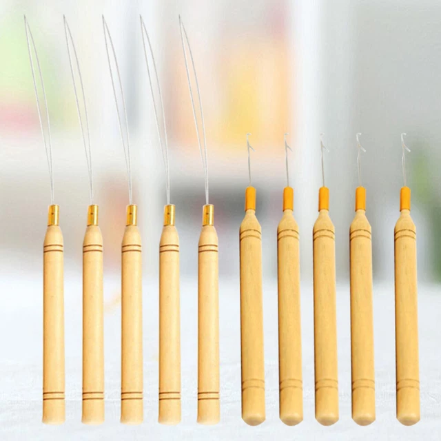10 PCS Hair Extension Threader Interlocking Tool Hair Pulling Hook